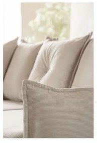 Bézs kordbársony kinyitható sarokkanapé (variálható) Lazy Lukka – Miuform