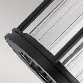 Kichler Barras KL-BARRAS2-S-BK Fali lámpa 1x40W/E27 IP44