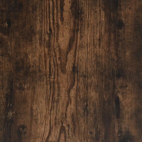 füstös tölgy színű szerelt fa ágykeret fejtámlával 150x200 cm