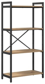 Könyvszekrény kézműves tölgy 60 x 30 x 118 cm Faanyag
