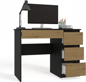 Fiókos íróasztal 98x51x76cm fehér FUR1952-2