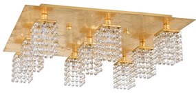 Eglo 97722 - LED kristĂĄly csillĂĄr PYTON GOLD 9xG9/3W/230V
