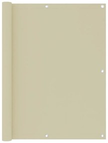 krémszínű oxford-szövet erkélynapellenző 120 x 600 cm