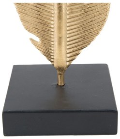 Feather aranyszínű dekorációs gyertyatartó, magasság 34 cm - Mauro Ferretti