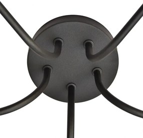 Csillár ADAMANT 5xE27/15W/230V fekete