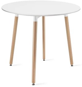 Étkezőgarnitúra 1+4, KAMI fehér asztal 80x80 + BALI MARK fehér székek