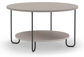 Szürke kerek dohányzóasztal ø 80 cm Tonka – Marckeric