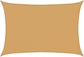 vidaXL homokszínű négyszögletű HDPE napvitorla 160 g/m² 2,5x3,5 m