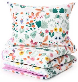 Krepp ágynemű kiságyba Renforcé LUNETTA rózsaszínű Ágyneműhuzat mérete: 45 x 65 cm | 90 x 140 cm