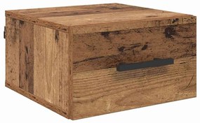 vidaXL Éjjeliszekrény Falra szerelhető Régi fa 35 x 35 x 20 cm Faanyag
