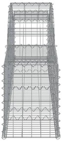 7 db íves horganyzott vas gabion kosár 300x30x40/60 cm