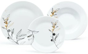 Arôme Home Fűzfa 18 db-os étkészlet, extra fehér