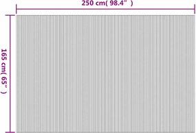 Szürke bambusz paraván szélessége 250 cm magassága 165 cm