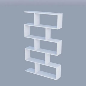 Könyvespolc NILUFER 156x90 cm fehér