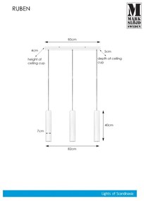 Markslöjd 107883 - Csillár zsinóron RUBEN 3xGU10/35W/230V