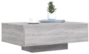 Szürke sonoma színű dohányzóasztal LED-lámpákkal 85x55x31 cm