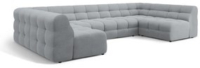 Szürke sarokkanapé (U alakú) Kendal – Micadoni