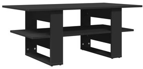 Fekete szerelt fa dohányzóasztal 102 x 55 x 42 cm