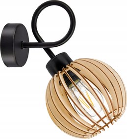 Fali lámpa E27 fix loft gömb fa