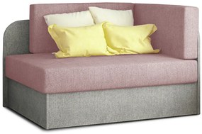 ROSA világos rózsaszín/világosszürke kis kanapéágy