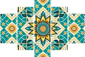 Kép - Türkiz minta (150x105 cm)