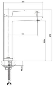 Cersanit S951-356 - MILLE 27 cm fekete mosdó csaptelep + leeresztő