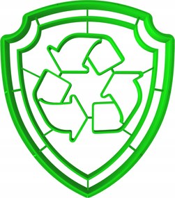 Sütemény lyukasztó bélyegzővel Mese Mancs Őrjárat Rocky kitűző 8cm