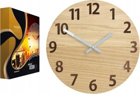 Falióra Fa Tölgy Akril Amadeus Wood Copper Kerek