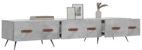 betonszürke szerelt fa TV-szekrény 150 x 36 x 50 cm