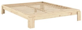 Natúr színű borovi fenyő franciaágy ágyráccsal 180x200 cm Layers – Karup Design