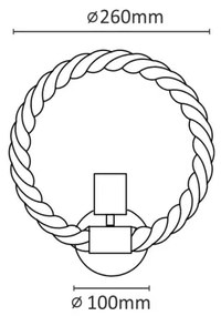 LED Fali lámpa ROPE ARTHUR 1xE27/10W/230V