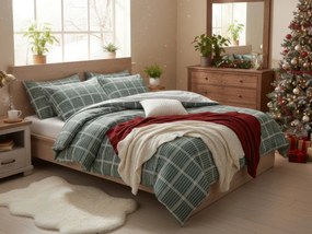 Renforcé pamut ágyneműhuzat FIOREA zöld Ágyneműhuzat mérete: 70 x 90 cm | 140 x 200 cm