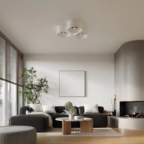 Sollux SL.1392 - Mennyezeti lámpa TELESTO 1xE27/15W/230V átm. 35 cm fehér/barna