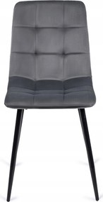 Krzesło PERU Szare Welurowe