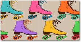 Fotótapéta üvegfalra Színes görkorcsolya 140x70