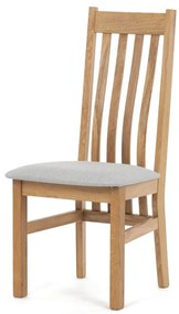 Natúr Tömörfa Étkezőszék, Ezüst Üléssel. C-2100 SIL2