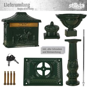 STILISTA Antik postaláda 118 cm bronz