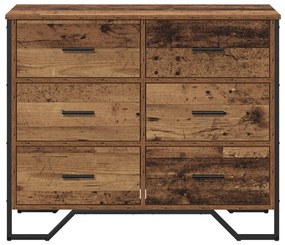vidaXL Fiókos Szekrény Régi Fa 91x35.5x74.5 cm Szerelt Fa