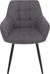 Design fotel, szürke/fekete, MARKEN