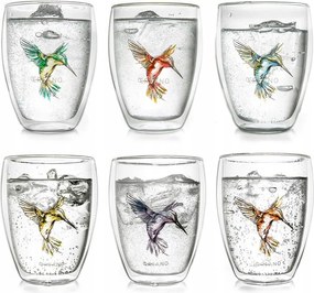 Luxus Duplafalú Poharak Hőszigetelt Felfújható Üveg 250ml 6db Cr