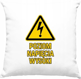 Magas feszültségű párna – Humor fehér