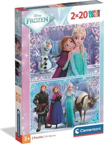 Disney Jégvarázs Team Quest 2x20 db-os puzzle Clementoni