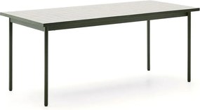 Acél kerti étkezőasztal 91x182 cm Maurina – Kave Home