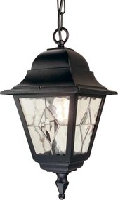 ELSTEAD NR9-BLK NORFOLK Kültéri Függő Lámpa Fekete, Átlátszó IP43