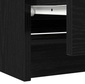 fekete szerelt fa TV-szekrény 100x35x54 cm