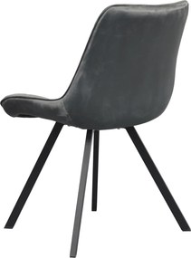 Étkezőszék, sötétszürke Velvet szövet/fekete, SAMIRA