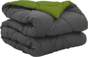 vidaXL Teljes éves takaró Zöld és Antracit 200 x 140 cm Mikroszál