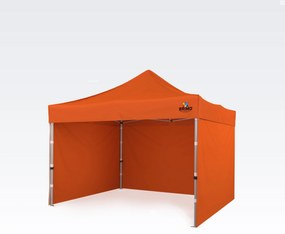 Prémium vásári sátor 3x3 m alumínium | Legmagasabb tartósság - plusz 3 oldalfal - Narancs