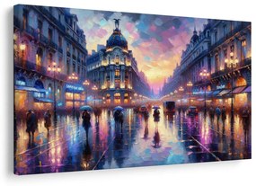 Kép festői kilátás az esti Párizsra