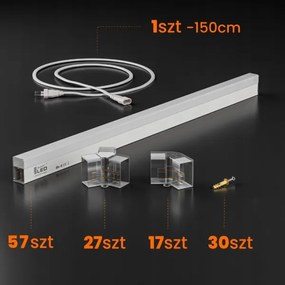 LED mennyezeti lámpatest LED/456W/85-265V 6500K 522x298 cm CRI 90 IP54 fehér